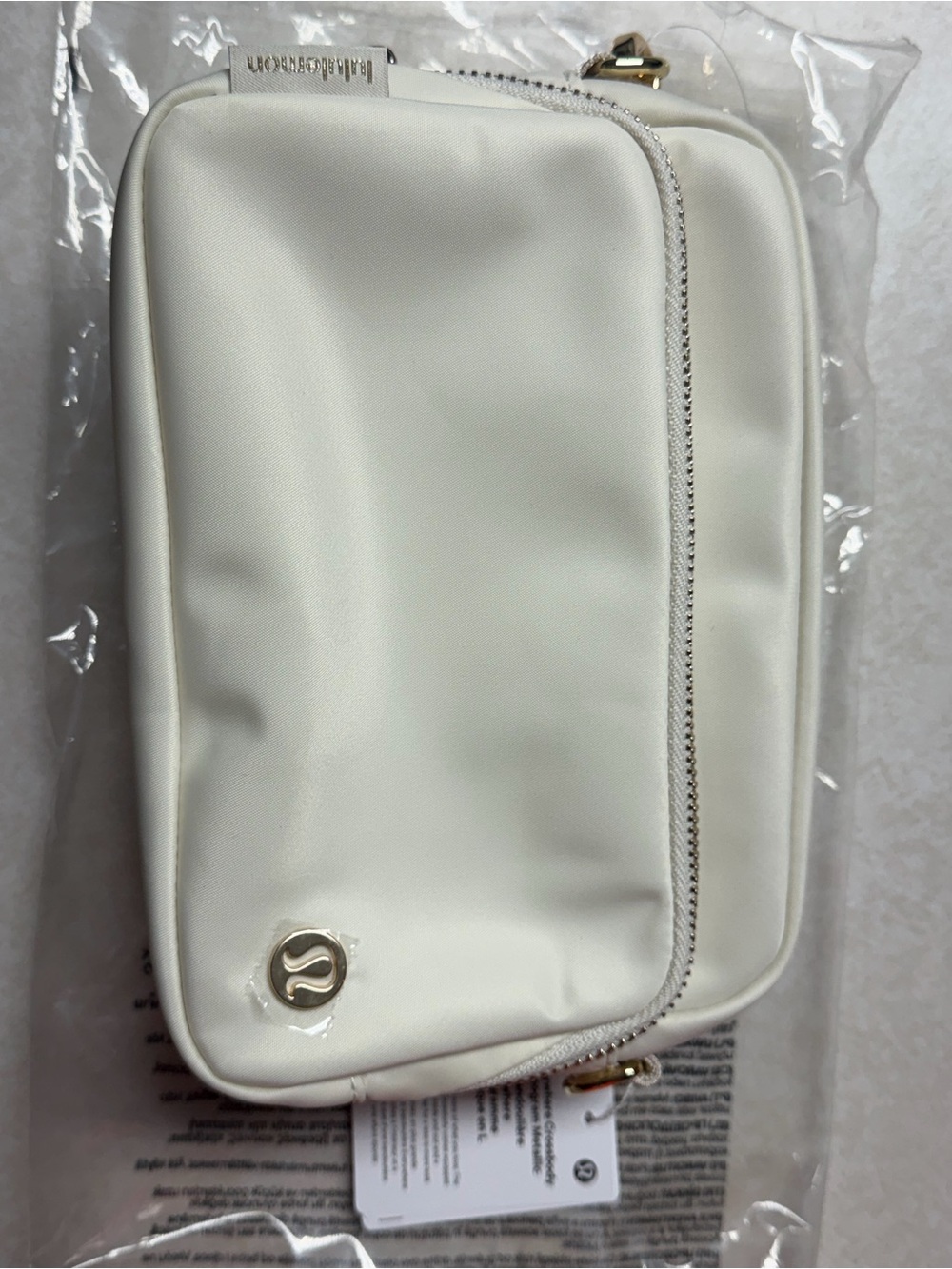 lululemon athletica White Zip Cosmetic Pouch with Logo